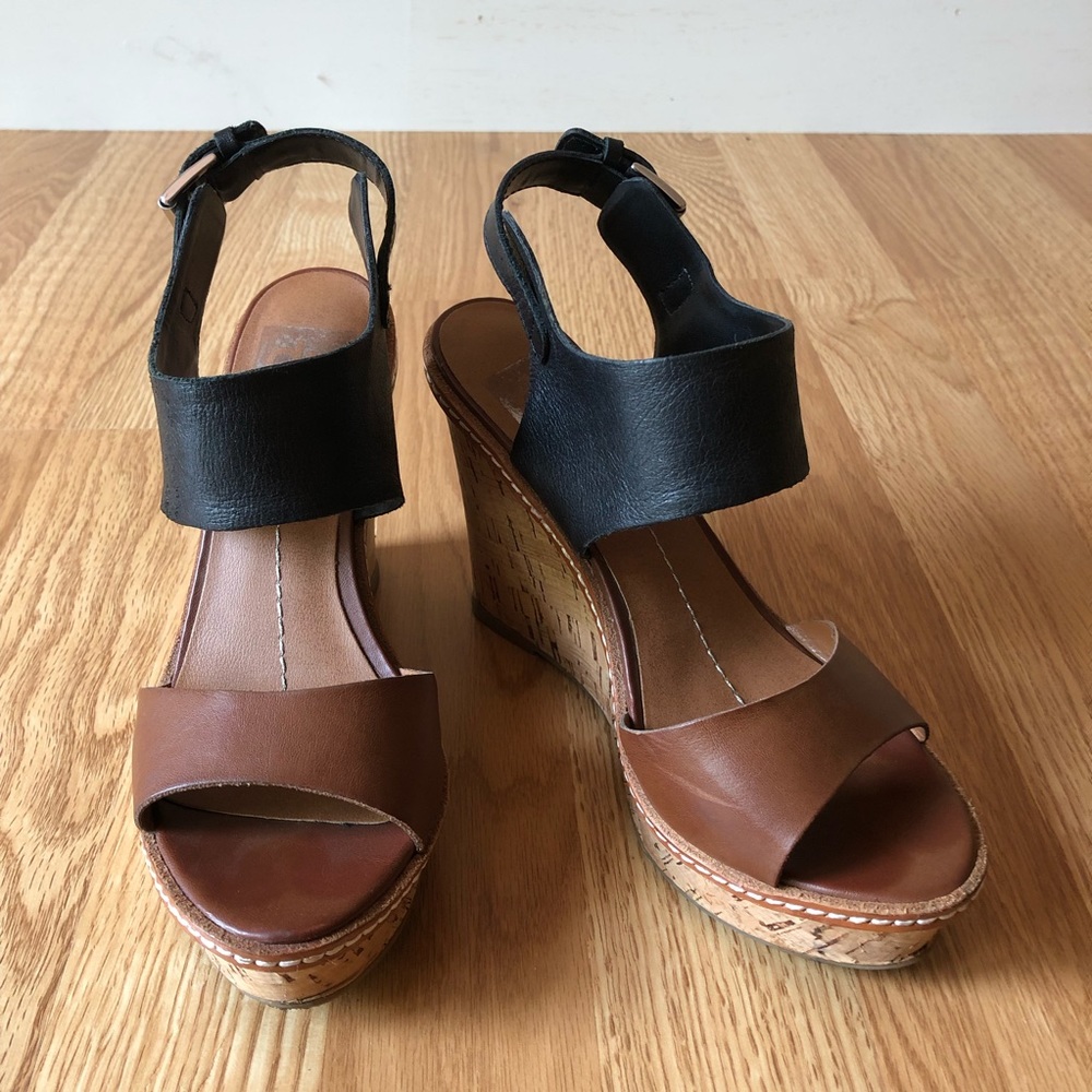 Dolce Vita Leather Wedge Sandals